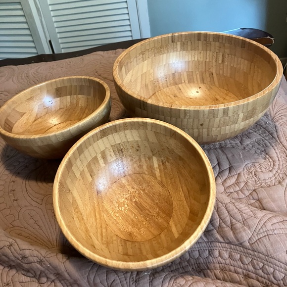 Set of IKEA Wooden Bowls - Picture 1 of 11